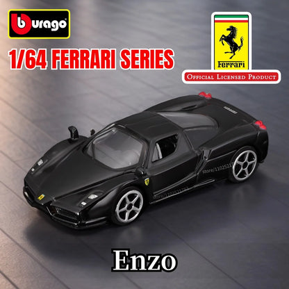 Bburago 1:64 Ferrari 488 Pista Replica Car Model Scale F40 F50 458 296 GTB Enzo Diecast Traffic Miniature Art Figure Kid Boy Toy