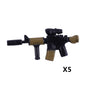 WW2 German Weapon Building Block 98K Two-color Gun US M1911 Soviet RPG Military Soldier Figure Accessories Rifle Pistol Toy C349