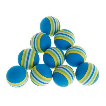 10 Pcs EVA Rainbow Balls Throwing Funny Interactive Play Chewing Rattle Scratch Toy Pet Dog Supplies