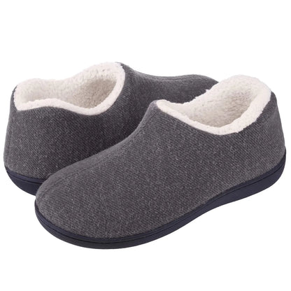 Pallene Women Curly Cotton Shoes Closed Back Home Slippers Memory Foam Soft Bottom Slides Winter Outdoor Walk Casual Slippers