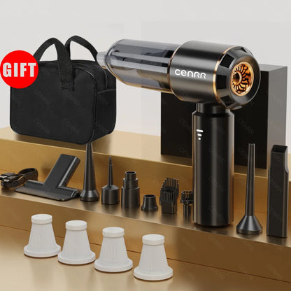 CENRR Mini Car Vacuum Cleaner 360000PA Cordless Powerful Wireless Car Cleaner HandHeld Portable Vacuum Cleaner Cleaning Machine