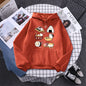 Sushi Cat's Day Harajuku Printed Hoody Womens Fashion Loose Clothing Autumn Fleece Sweatshirt Casual O-Neck Female Streetwear
