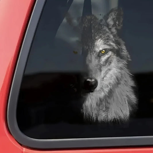 3D Wolf Pattern Car Stickers Waterproof for DIY Auto Window Cool Sunscreen Vinyl Decals Animal Vehicle Decoration