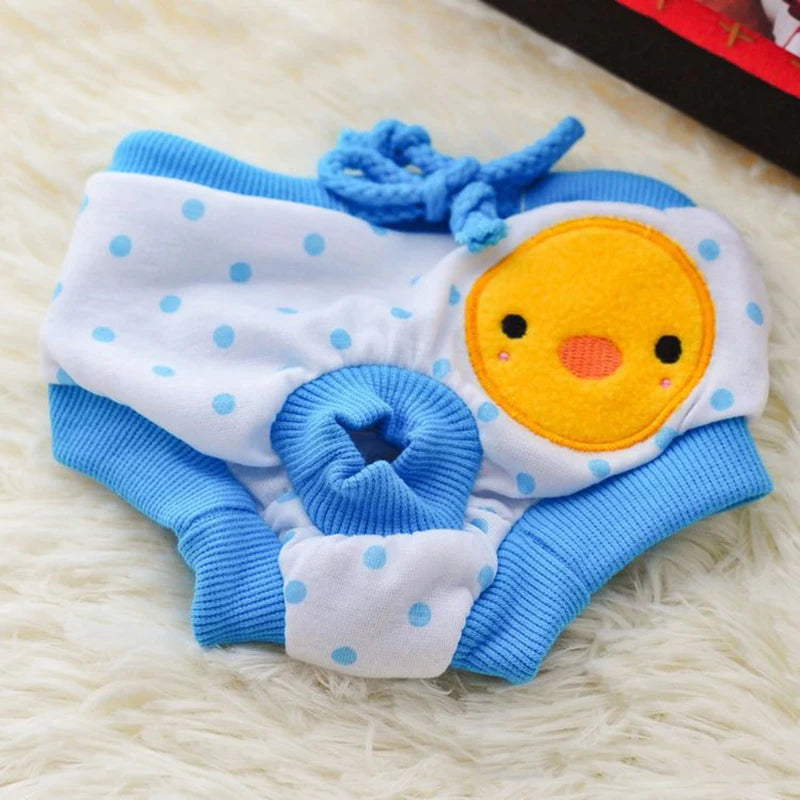 Pet Dog Shorts Sanitary Physiological Pants Cute Fruit Print Diaper Dog Shorts Washable Female Dog Panties Underwear Briefs DC05