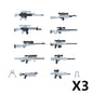 WW2 German Weapon Building Block 98K Two-color Gun US M1911 Soviet RPG Military Soldier Figure Accessories Rifle Pistol Toy C349