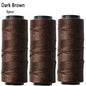 3/5 Rolls Sewing Threads Using for Hand Sewing Hair Extensions Making Wigs DIY (Black, Brown, Dark Brown, Beige, Khaki)