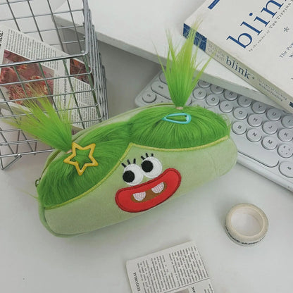 Funny Cotton Doll Pencil Case INS Large Capacity Junior and Senior High School Students Stationery Storage Bag Stationery Box