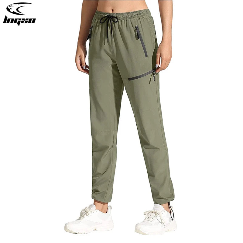 LNGXO Men Women Cargo Pants Camping Hiking Climbing Waterproof Pants Outdoor Sport Quick Dry Anti-UV Lightweight Trousers Unisex