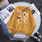 Sushi Cat's Day Harajuku Printed Hoody Womens Fashion Loose Clothing Autumn Fleece Sweatshirt Casual O-Neck Female Streetwear
