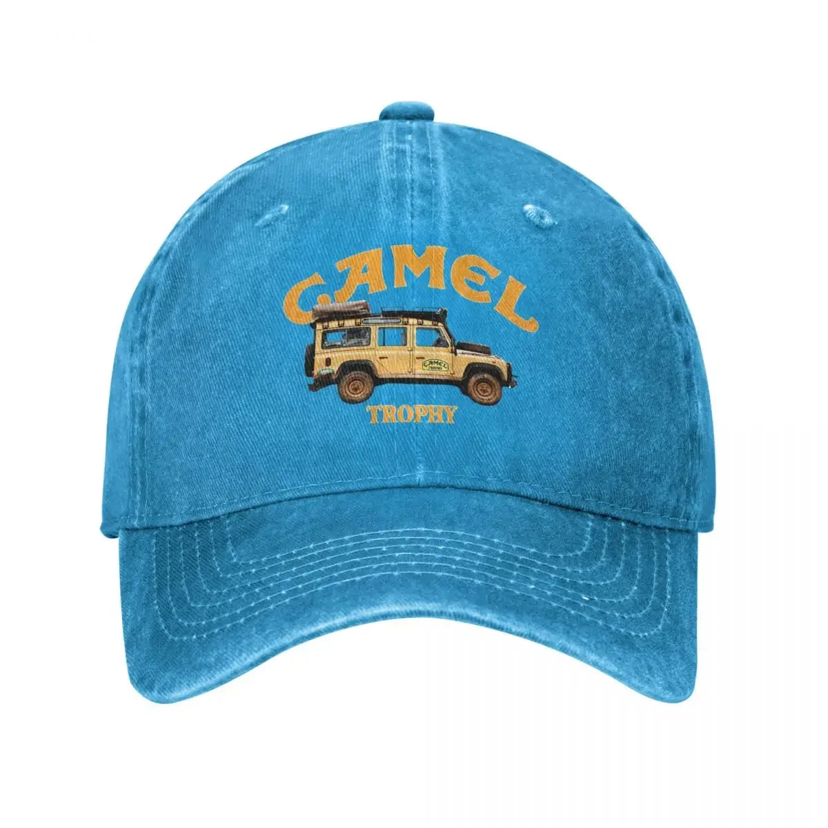 Camel Trophy Logo Unisex Style Baseball Caps Distressed Denim Washed Hats Cap Vintage Outdoor Workouts Adjustable Snapback Cap