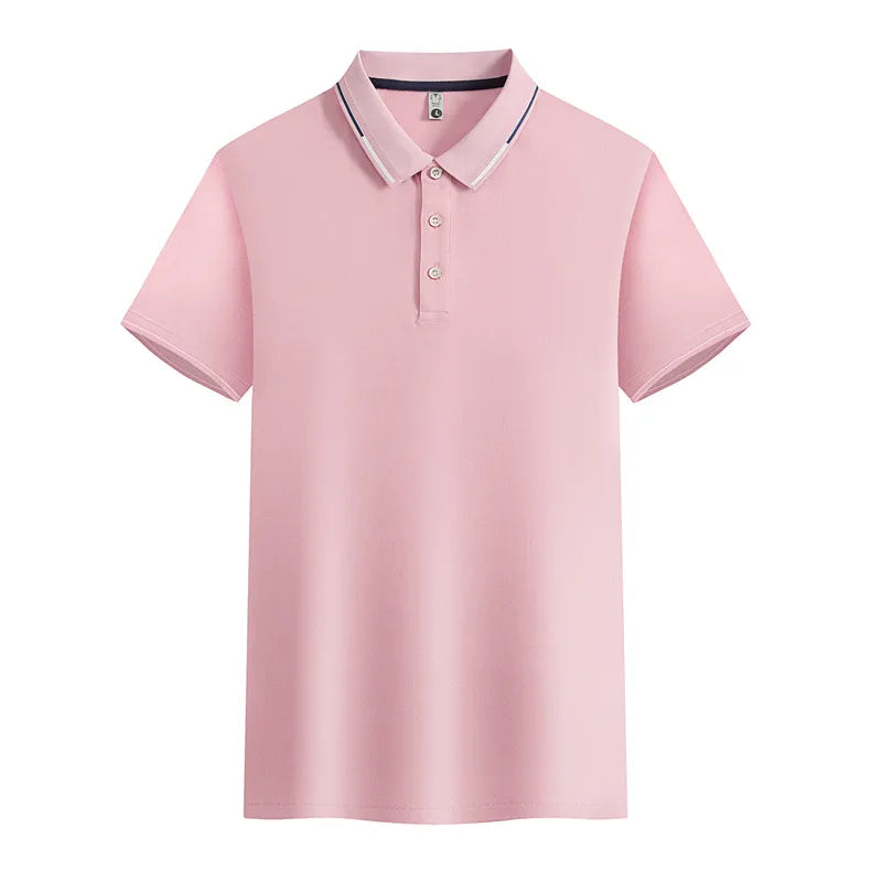 Polo Shirt mens Summer New Mens Short Sleeve Polo Shirt synthetic fiber  Men's Business Casual Polo Shirt S-4XL