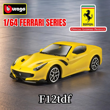 Bburago 1:64 Ferrari 488 Pista Replica Car Model Scale F40 F50 458 296 GTB Enzo Diecast Traffic Miniature Art Figure Kid Boy Toy