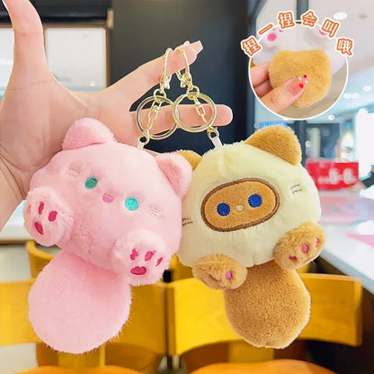 Cute Tuantuan Cat Network Red Key Chain Hanging Doll Doll Wholesale Plush Pendant Small Gift Cartoon Key Chain