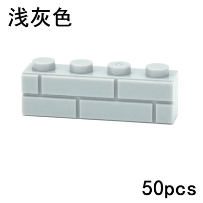 DIY Wall Bricks 1x4 1x3 1x2 Dots Thick Building Block Educational Creative House Contruction Toys Compatible With 15533 For Kids