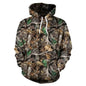 2024 Four Seasons Maple Leaf Camouflage 3D Sports Shirt Men's Fishing Outdoor Camping Hunting Clothing Jacket Men's Hoodie