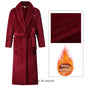 Big Size 3Xl 4Xl Kimono Robe Gown Winter New Men's Homewear Coral Fleece Bathrobe Shower Peignoirs Loose Thicken Nightwear