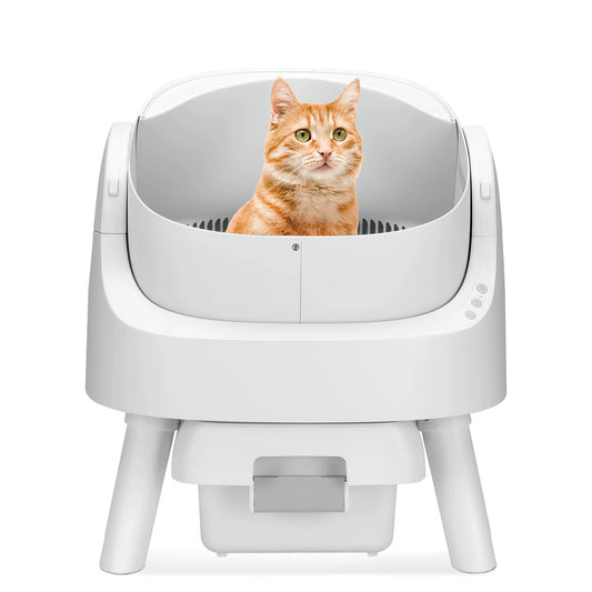 AutoScooper Automatic Cat Litter Box Safety Self Cleaning Machine, Includes Mat And Trash Bags, White (Manufactured By PetPivot)