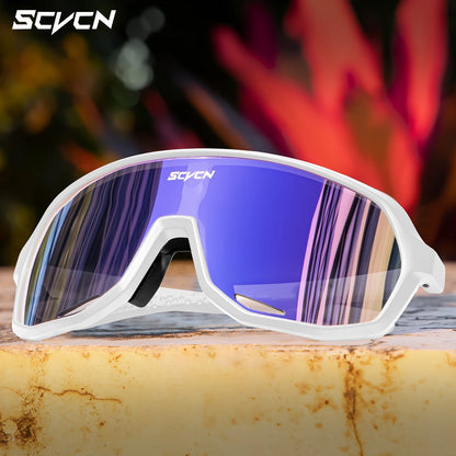 SCVCN Cycling Glasses Photochromic Cycling Sunglasses UV400 Bicycle Eyewear Sports MTB Outdoor Bike Goggles Sunglasses Eyepieces