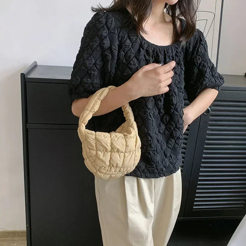 Fashion Quilted Shoulder Bags for Women Handbag Mini Cloud Pleated Bags Puffer Dumpling Bag Luxury Tote Bags bolsa feminina