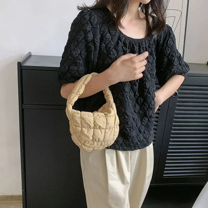 Fashion Quilted Shoulder Bags for Women Handbag Mini Cloud Pleated Bags Puffer Dumpling Bag Luxury Tote Bags bolsa feminina