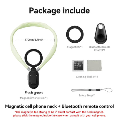 TELESIN Silicone Magnetic Quick Release Neck Mount Hold for Iphone 15 14 13 12 11 SAMSUNG HUAWEI XIAOMI Smart Phone Accessories