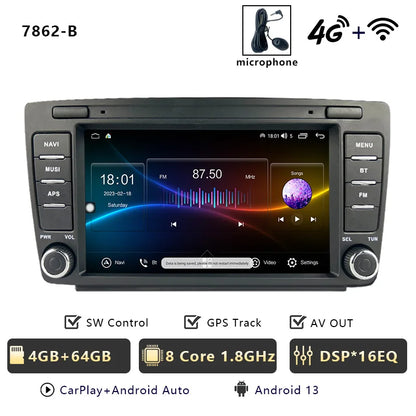 CHSTEK 7" Android Car Radio Wireless Carplay Multimedia for Skoda Octavia Mk2 A5 2004-2014 WIFI Bluetooth Plug and Play Canbus
