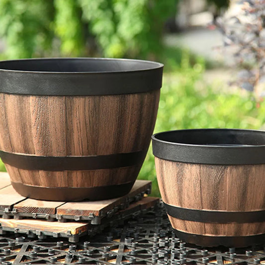 Bucket-liked Flower Pot   Large Capacity Retro Planter  For Plants Flowers