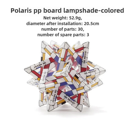ISE MOUNT Outdoor Polaris PP Panel Lampshade Camping Light Color Waterproof Lampshade Portable Camping Accessories