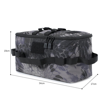 Oxford Cloth Camping Storage Handbag Waterproof Bbq Picnic Bags Reusable Cookware Carrier Organizer for Family Bbq Travel Supply
