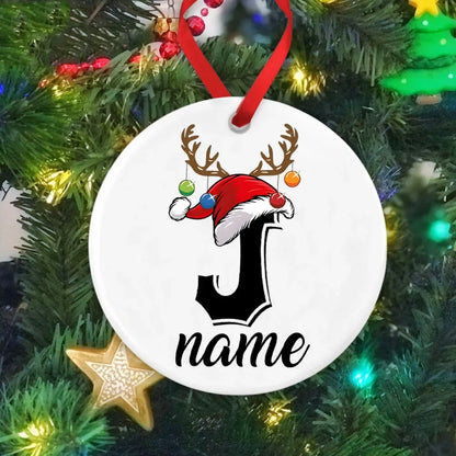 Personalized Christmas Ornament Custom Name Photo Prop Pendant Xmas Party Photography Accessories Ornament Xmas Keepsake Gift