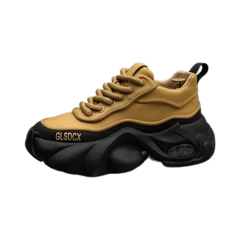 Designer Style Men Shoes 2025 Autumn Fashion Comfortable Men's Thick Platform Sneakers Casual Shoes Sports Trainers Tenis