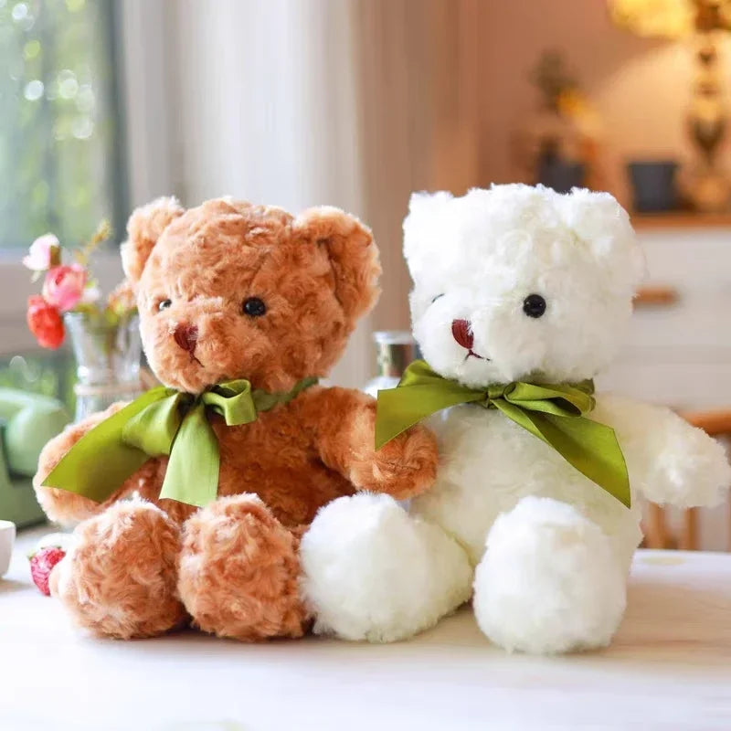 30CM Cute Classic Teddy Bear Plush Toy Soft Bow Bear Plush Pillow Doll Girl Valentine's Gift Wedding Accompanying Gift