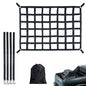 Car Trunk Rooftop Net Mesh Cargo Net Heavy Cargo Net Truck Trailer Dumpster Extend Mesh Covers Luggage Nets With 4 Fixed Belt