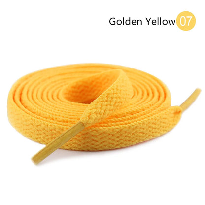 1Pair 8mm Flat Shoelaces Unisex Polyester Black White Shoe Laces Sneakers Canvas Laces Classic Soft Kids Shoestrings 80-120cm