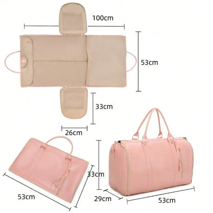 Travel Duffel Bag, Sports Handbag Gym Bag, Shoulder Weekend Overnight Bag For Women