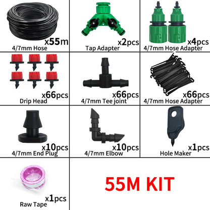 5M-60M Drip Irrigation System Plant Watering Set Watering Kits Adjustable Drippers For Irrigation Micro Garden Watering System