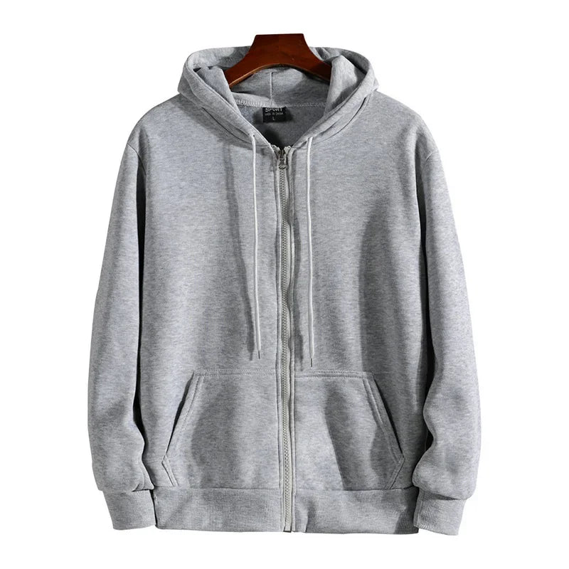 Men's Solid Suits Zipper Hoodies+ Pants Spring Autumn Casual Fitness Sports Hot Elastic Male Clothes Outfit Drawsting Pants