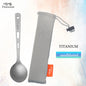 TiTo TiTanium Spork Spoon Tableware Combination Outdoor Camping Titanium Alloy Fork Collection Travel Knife Practical 3Pcs Set