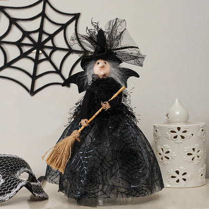 High Quality Haunted House Doll Ornaments Decorate Props Tree Top Star Witch Doll Halloween Decorations Ghost Festival