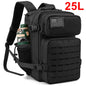 QT&QY 25L GYM Tactical Backpacks for Men  Survival Laser Cut Molle Daypack Small Bug Out Bag Gym Rucksack with Dual Cup Holders