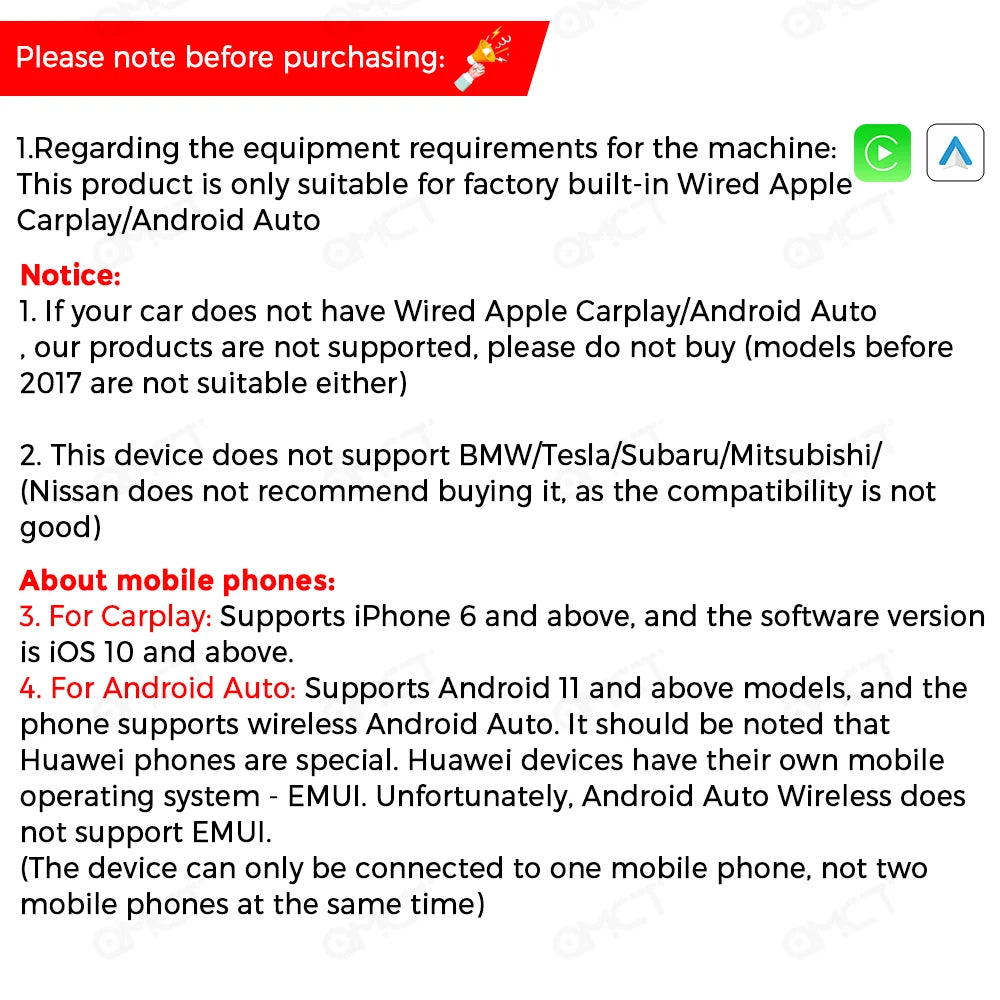 Wireless Android Auto Adapter Carplay Wireless Smart Bluetooth Dongle 2in1 For Dacia Spring Logan Sandero Stepway Duster Jogger