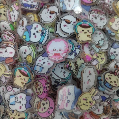 Chiikawa anime peripheral 2cm double-layer acrylic film usagi DIY hair clip decoration keychain Pendant Signboard accessories