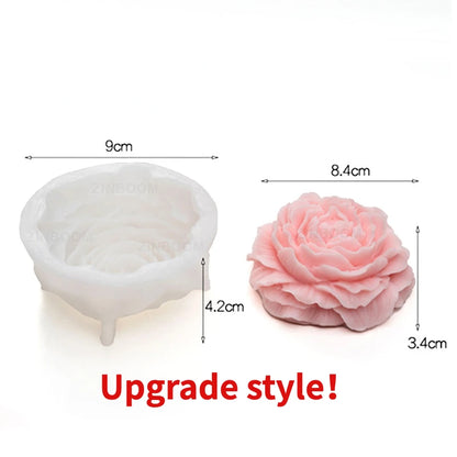 Large Peony Lotus Tulip Flower Candle Mold Handmade Soap Aromatherapy Gypsum Glue Mould Baking Chocolate Molds Home Decor Gifts