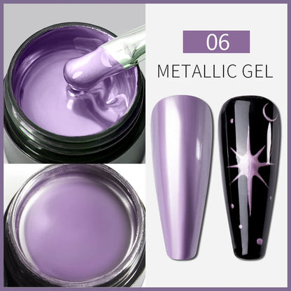 BOZLIN 5ML Color Solid Nail Gel Colorful Painting Nail Art Varnish Semi Permanent Solid Polish UV Nail Gel Top Coat Manicure