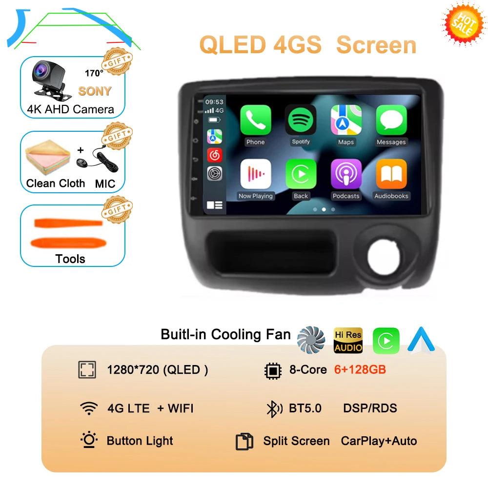 Android 14 For Toyota Vitz Yaris Echo 1999-2005 Carplay Auto Car Radio Multimedia Video Player Navigation GPS No 2Din 2 Din DVD