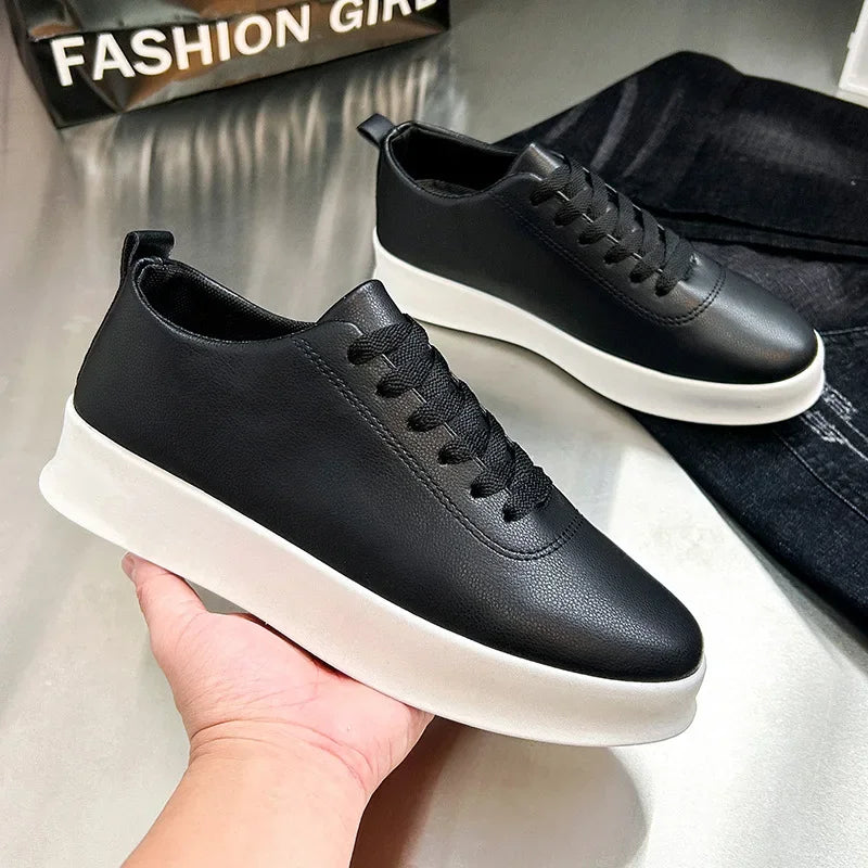 Men's Shoes Spring/Autumn Casual Sports Shoe Lace Up Man Shoe White Sneakers Shoes for Men