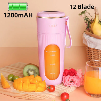 Juicer Cup Wireless Charging Small Portable High Quality Macaron Color Juice Cup Home Multi-functional Automatic Fruit Blender
