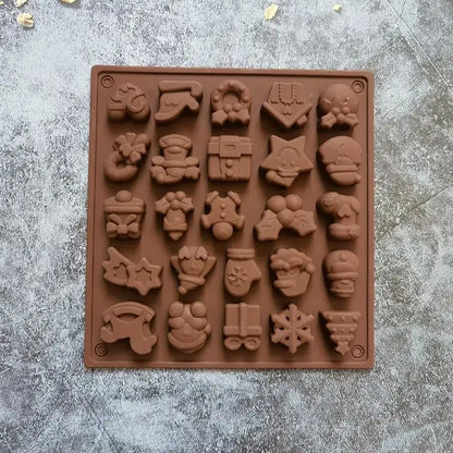 1pc Non-Stick Christmas Chocolate Mold - 25 Cavities for Delicious Xmas Treats Christmas Handicrafts