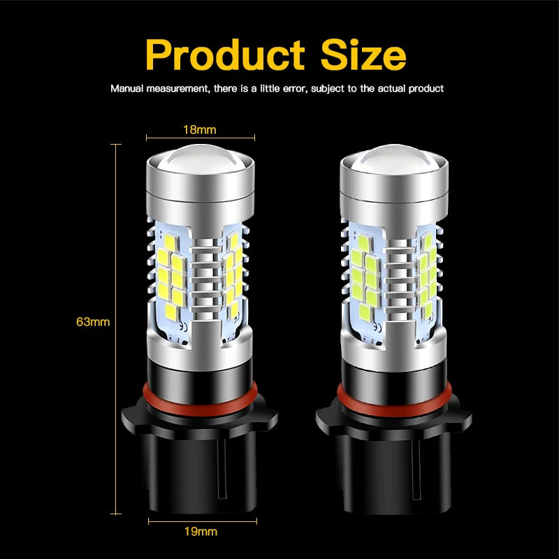 2pcs Xenon White P13W Canbus No Error LED Bulbs For Audi A4 B8 NonFL (2008-2012) Daytime Running Light DRL Lamp