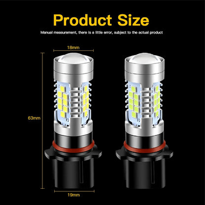 2pcs Xenon White P13W Canbus No Error LED Bulbs For Audi A4 B8 NonFL (2008-2012) Daytime Running Light DRL Lamp